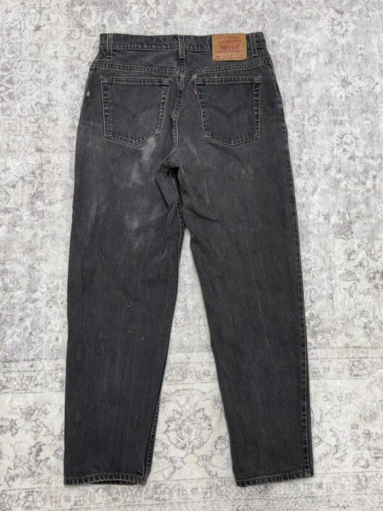Distressed Vintage Levi's 550 Black Faded Jeans